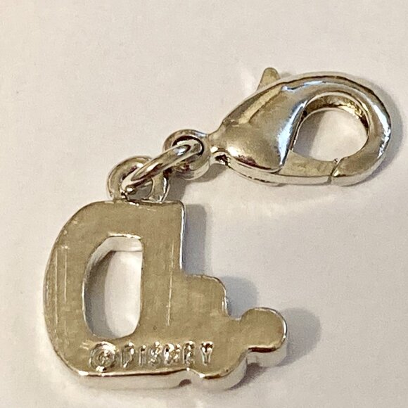 Vintage Disney Pink Crystal Mickey Mouse Ears Charm Clip On Initial Letter D - Picture 7 of 10